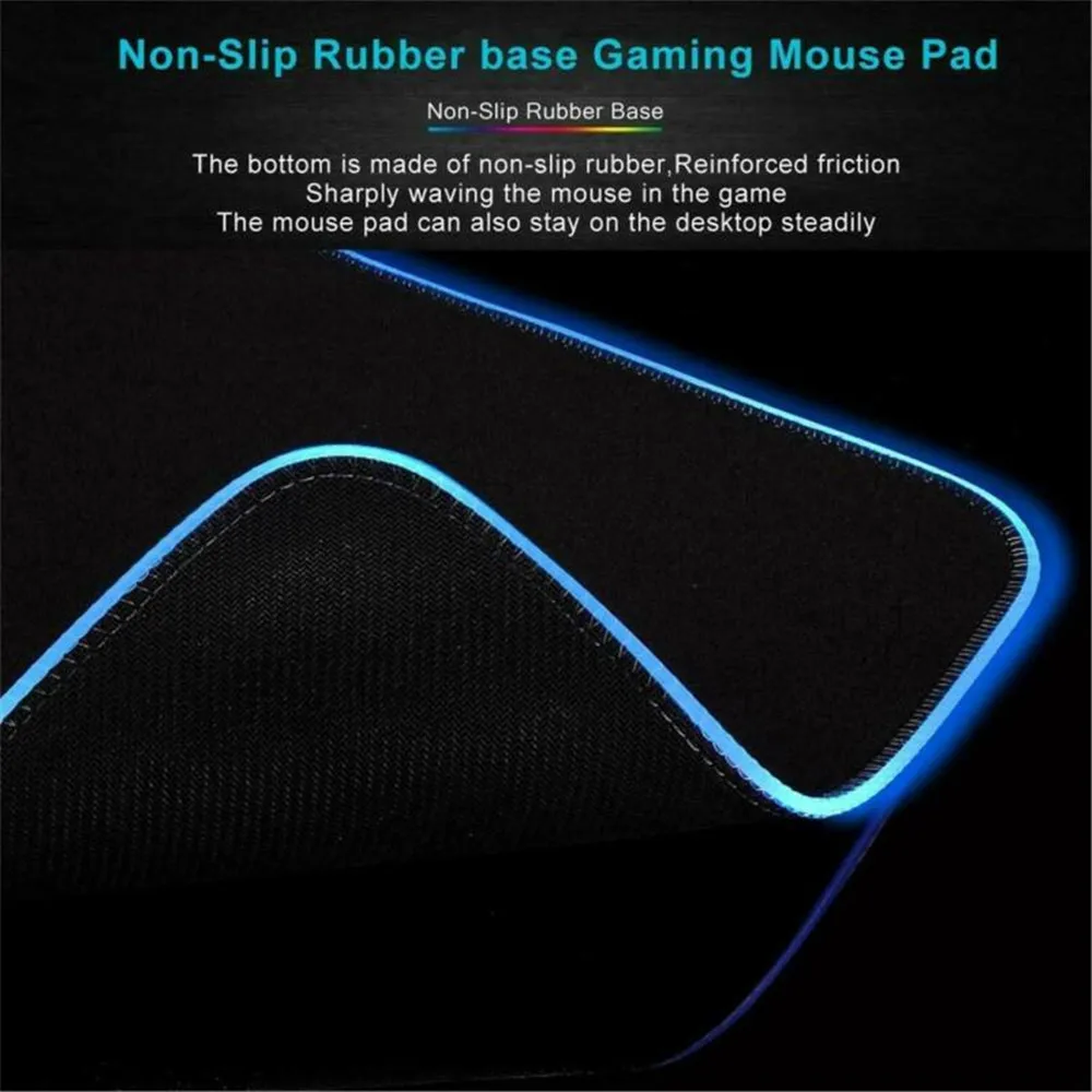 1 шт. игровой коврик для мыши компьютерный RGB большой геймеров XXL настольный ПК с