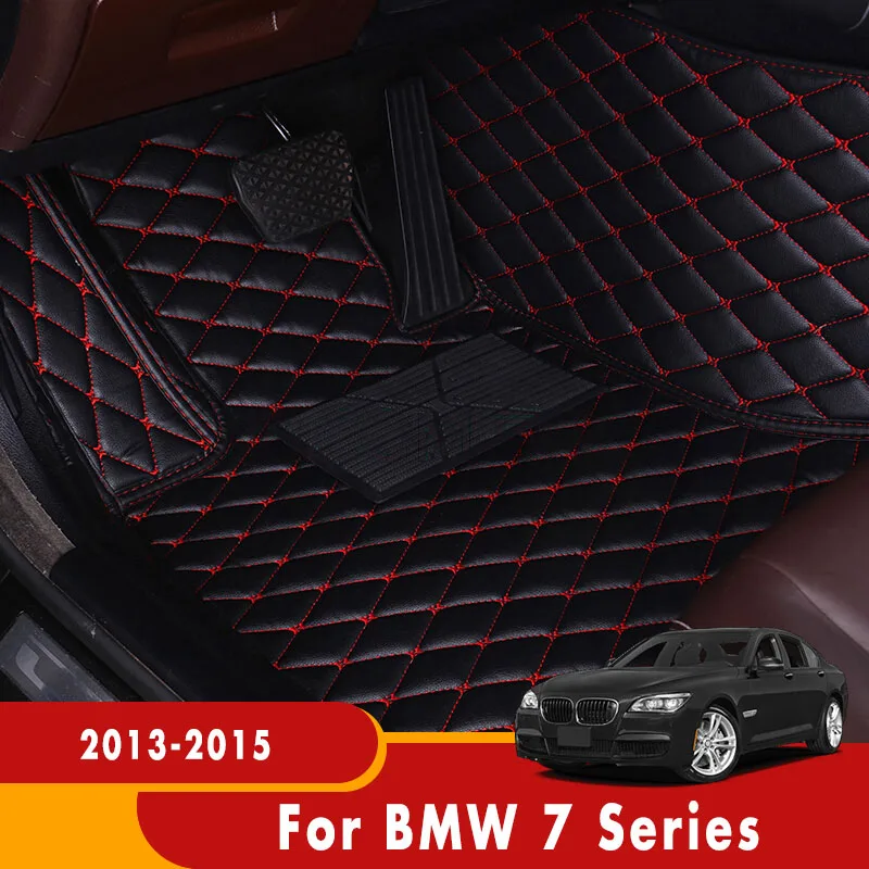 

Коврики на Пол автомобильные под заказ для BMW серий 7 2015 2014 2013, аксессуары для интерьера автомобиля, кожаные передние и задние боковые коврик...