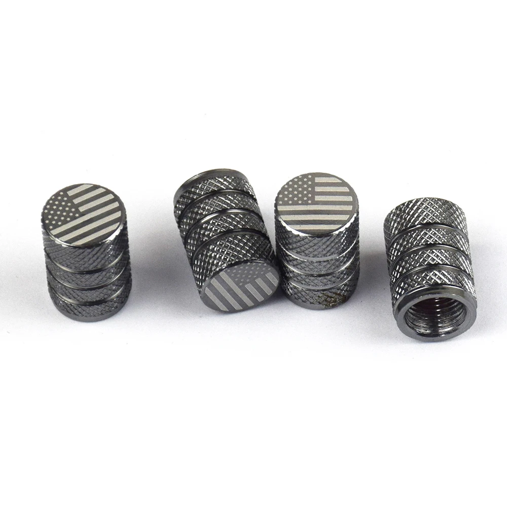 Auto Accessories Aluminum Alloy Round Tire Valve Stem Cap American Flag Dust Proof Cover | Автомобили и мотоциклы