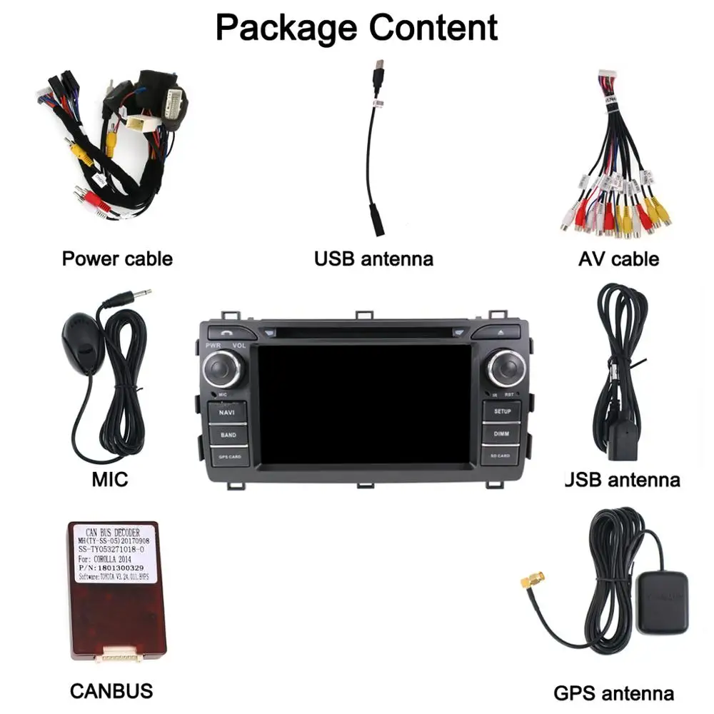 Автомобильная Мультимедийная система Android 9 0 64 ГБ автомобильный DVD-плеер для Toyota