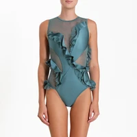 2020 vintage one piece swimsuit women swimwear slimming push up bathing suit ruched tummy control swimming suit beachwea