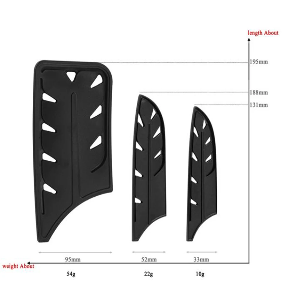 3pcs Set MYVI ножи Чехлы для кухонных ножей оболочка для 8 ''шеф-повара нарезки хлеба 7'' Santoku разделочные ножи черный пластиковый нож Лезвие защита - Цвет: 3pcs Set