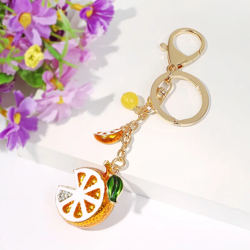 Милые брелоки с кисточками-фрукты-еда Апельсин-лимон брелок