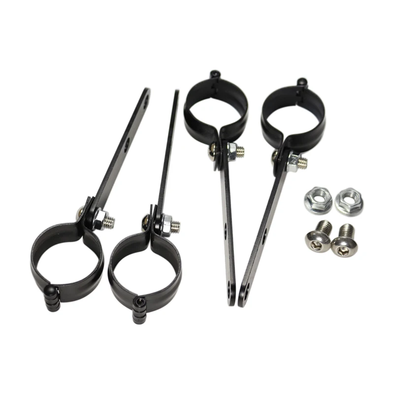 

34mm-60mm Headlight Mount Bracket Fork Turn Light Clamp Universal Motorcycle Black