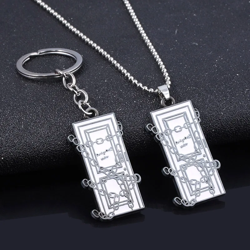SG хит игра СХ Ожерелья Подвески звено цепи квадратный двери колье для женщин и