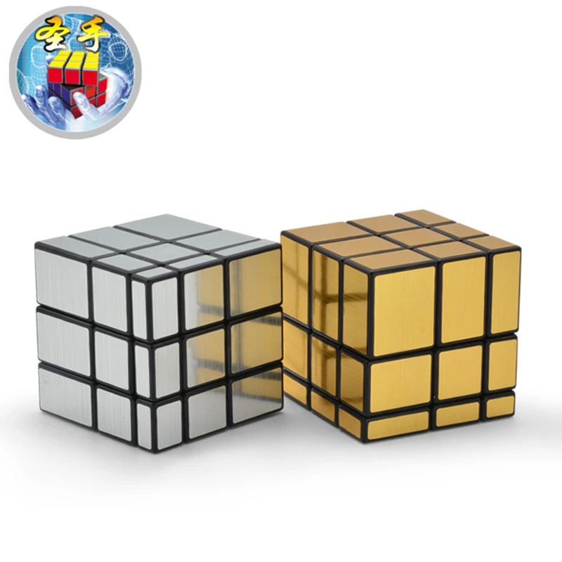 Shengshou 3x3x3 зеркальные Волшебные кубики Серебристая головоломка профессиональная