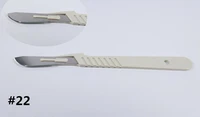 10pis 50pis disposable sterile surgical scalpel blades 22 plastic handle white 10pcsbox