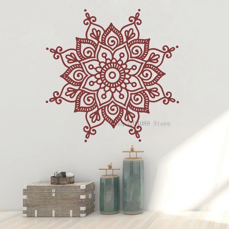 Мандала на платформе в богемном стиле Наклейки стены Виниловый фон для студии