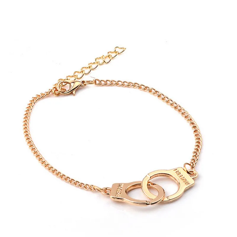 ZRM Trendy Handcuffs Bracelets Carved FREEDOM Couples Lock Bangles For Women Men Jewelry Lovers Valentines Day Gifts | Украшения и