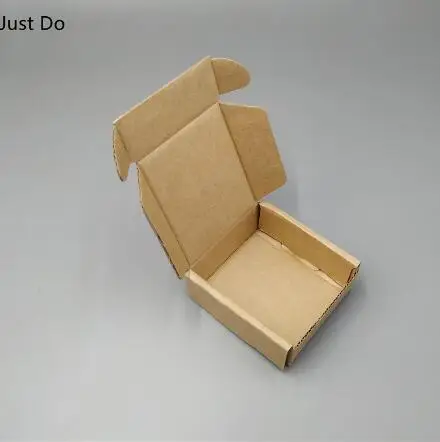 165*105*20 мм маленькие коричневые гофрированные коробки из крафт-бумаги | Дом и сад