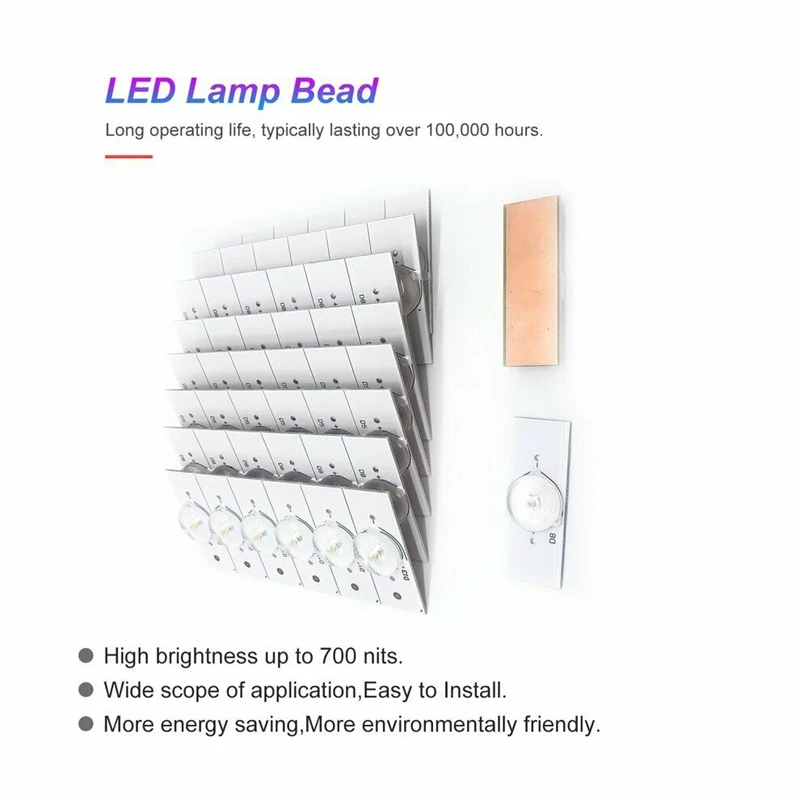 

50PCS 6V SMD Lamp Beads with Optical Lens Fliter for LED TV Repair Led Light Strip Part Accessories