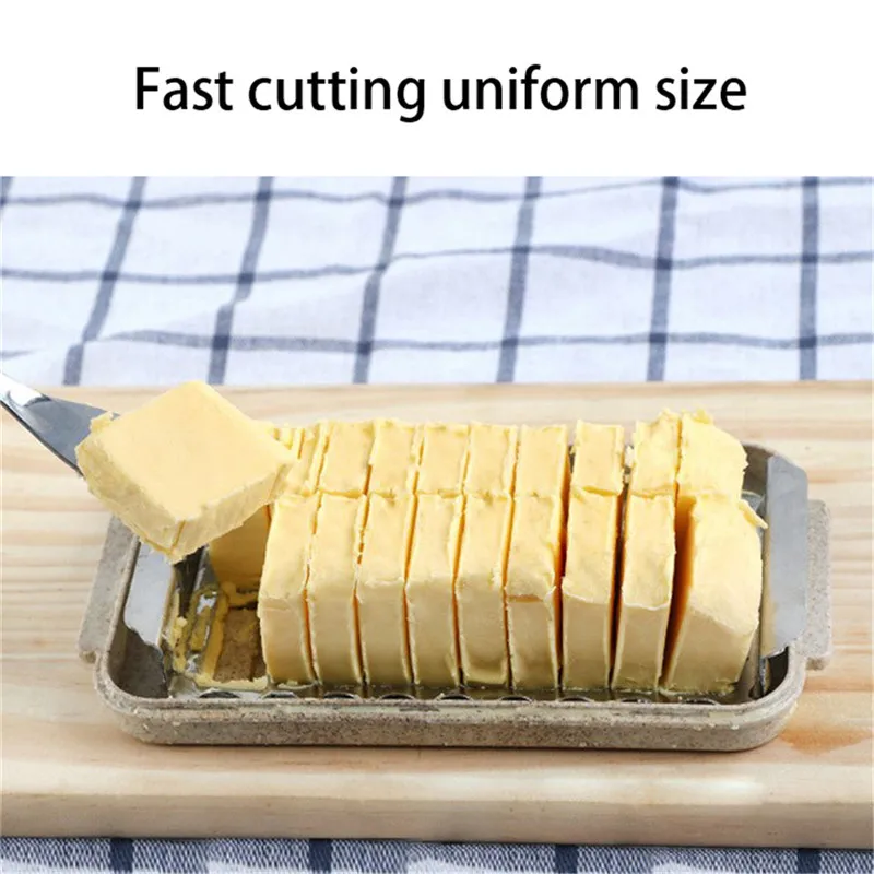 VOGVIGO Butter Cutter Container Iron Plate Tableware Cheese Fresh Box for Cutting and Storage | Дом и сад