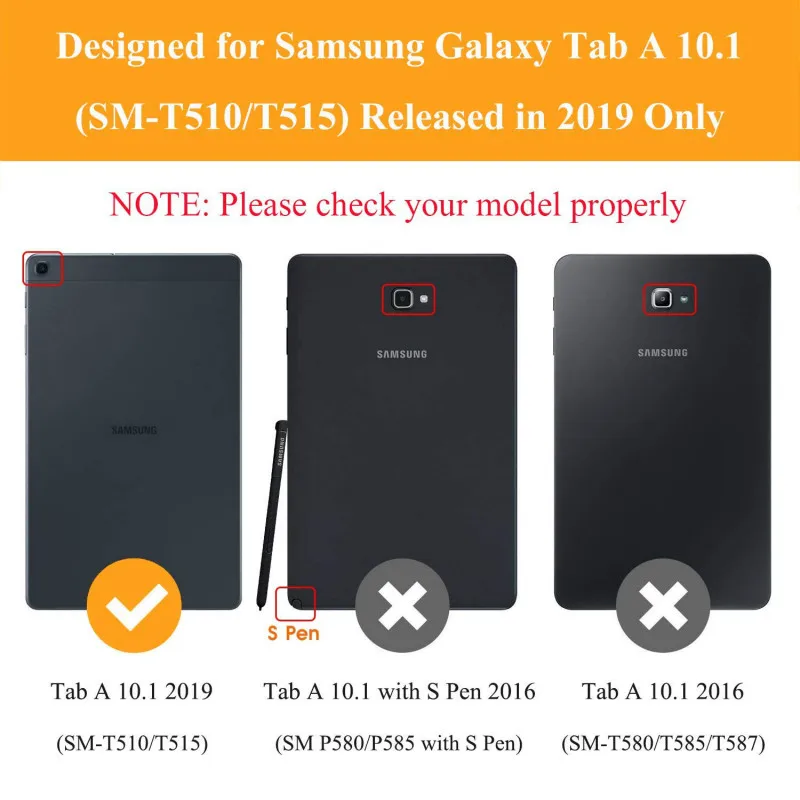 Чехол для Samsung Galaxy Tab A 10 1 2019 ударопрочный Тонкий чехол планшета с защитой от