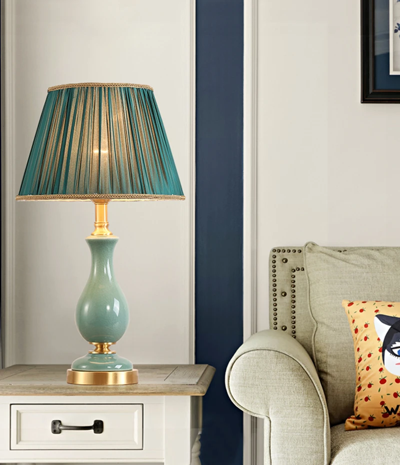 Керамическая Настольная лампа китайский Настольный светильник в античном стиле