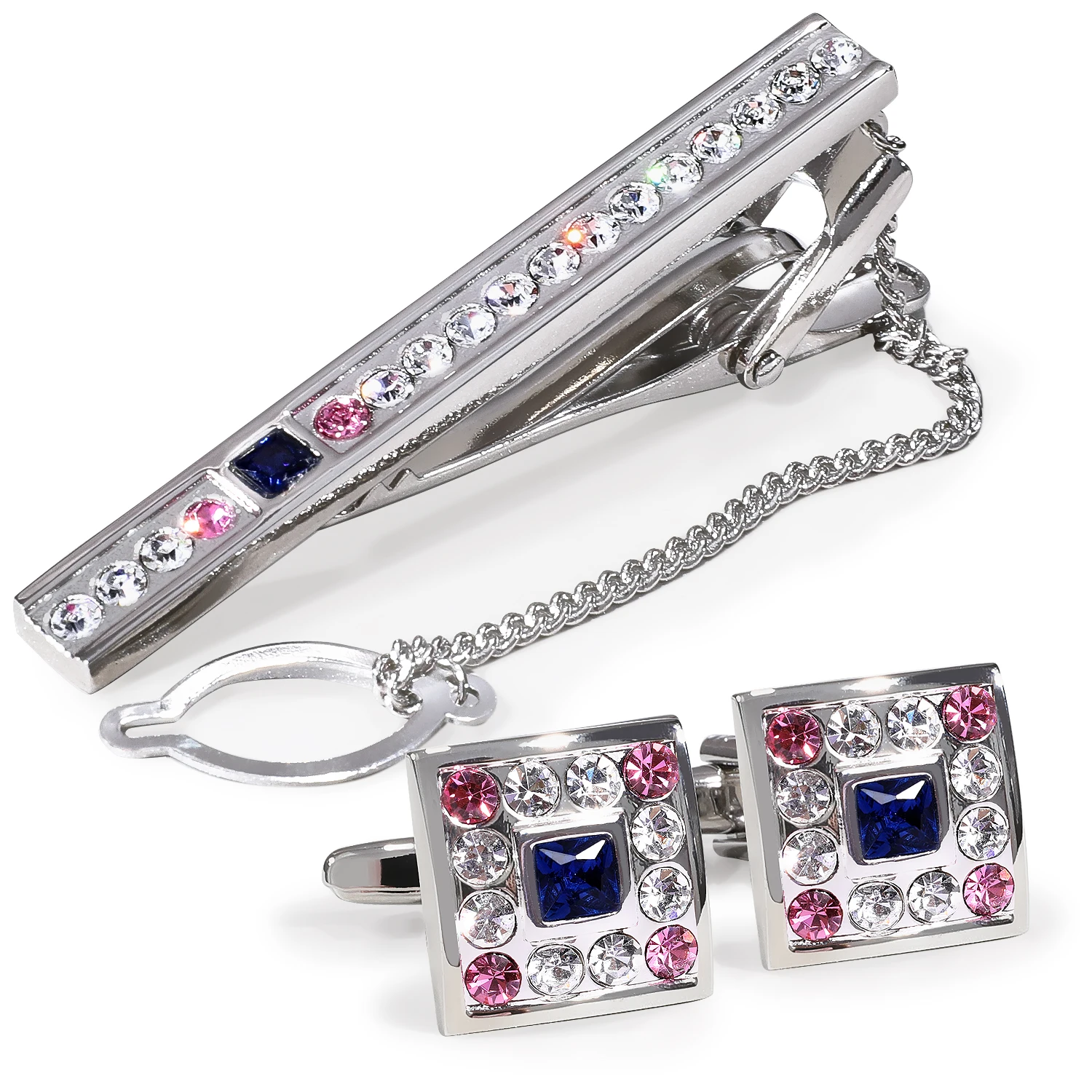 Hi Tie роскошные свадебные запонки с кристаллами мужские Модные украшения