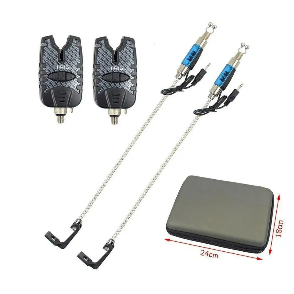 

3 pcs Wireless Fishing Bite Alarms Set Fishing Alarm Kit Indicator Alert Bell Receiver Fishing Tackle with Zippered Box