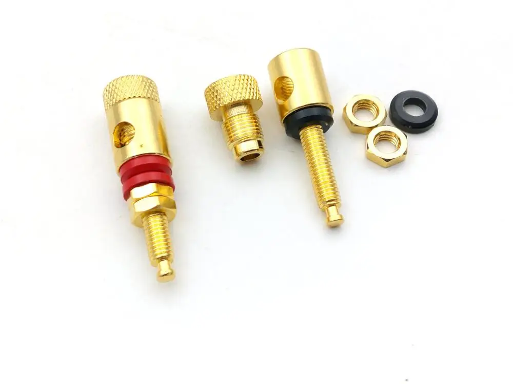2 шт. высокое качество медная аудио колонка переплет для 4 мм штекера типа
