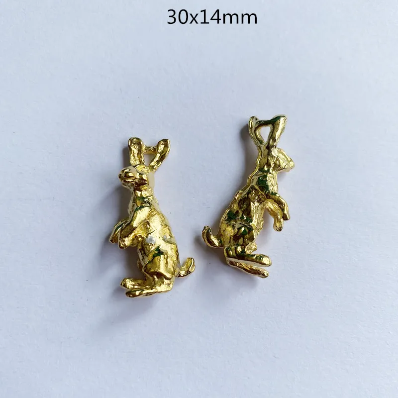 

Zodiac Charms 3D Cute rabbit Small Pendant Vintage Amulet Handmade DIY Jewelry Makeing Antique Aesthetics Accessories