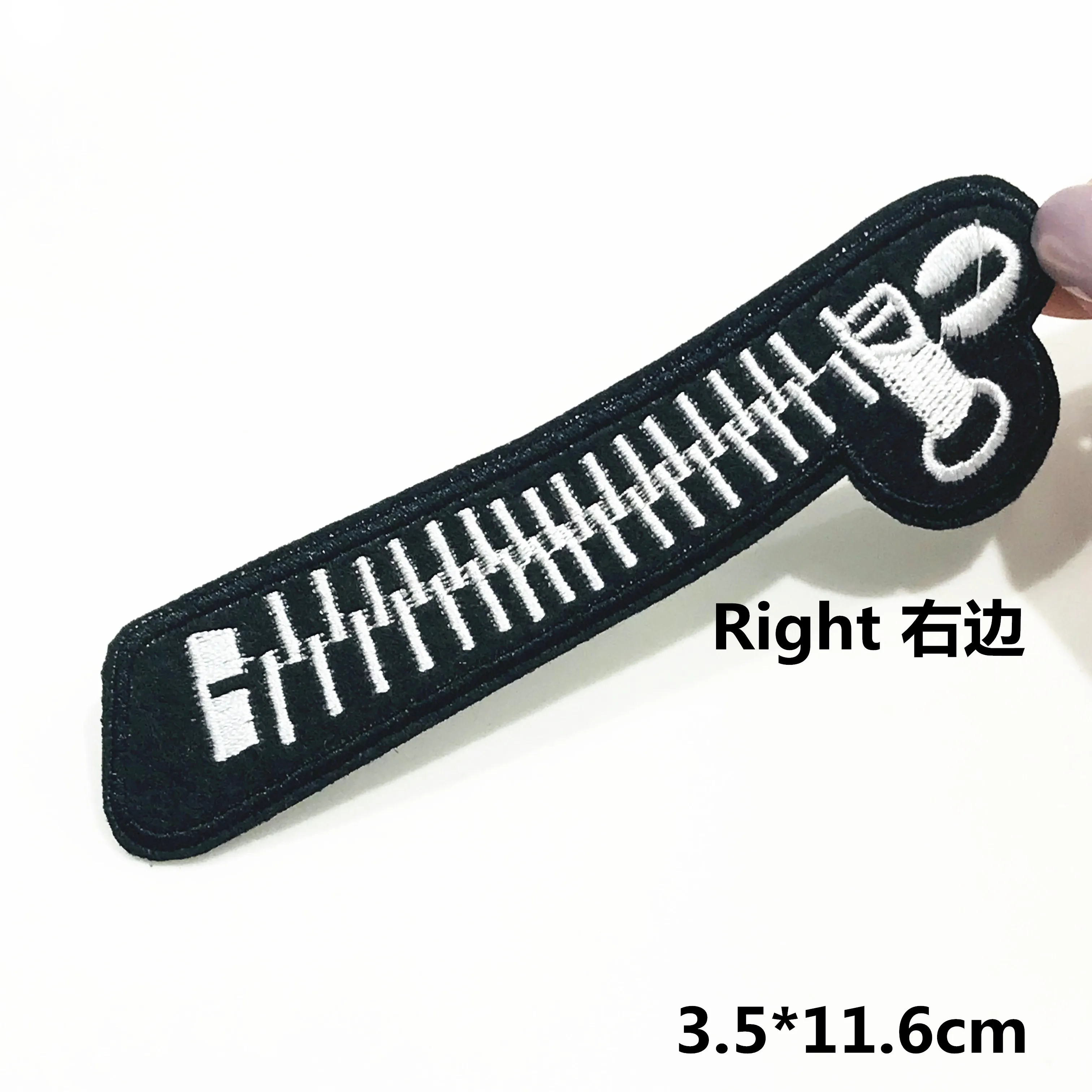 10 шт./компл. черные крутые застежки-молнии сделай сам вышитые термоклейкие