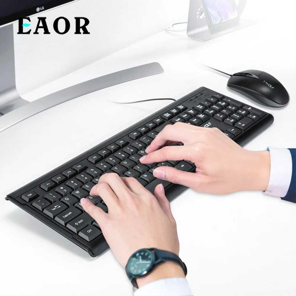 EAOR USB Проводная клавиатура и мышь комбинированная домашняя деловая Офисная