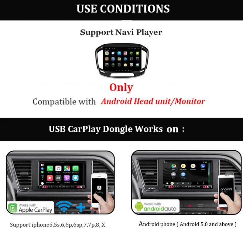 Carlinkit USB Apple Carplay ключ для Android Авто iPhone iOS12 Carplay Поддержка Android автомобильный навигационный плеер