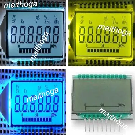 21PIN TN положительная 6 разрядная сегментная ЖК панель белая/синяя/зеленая желтая