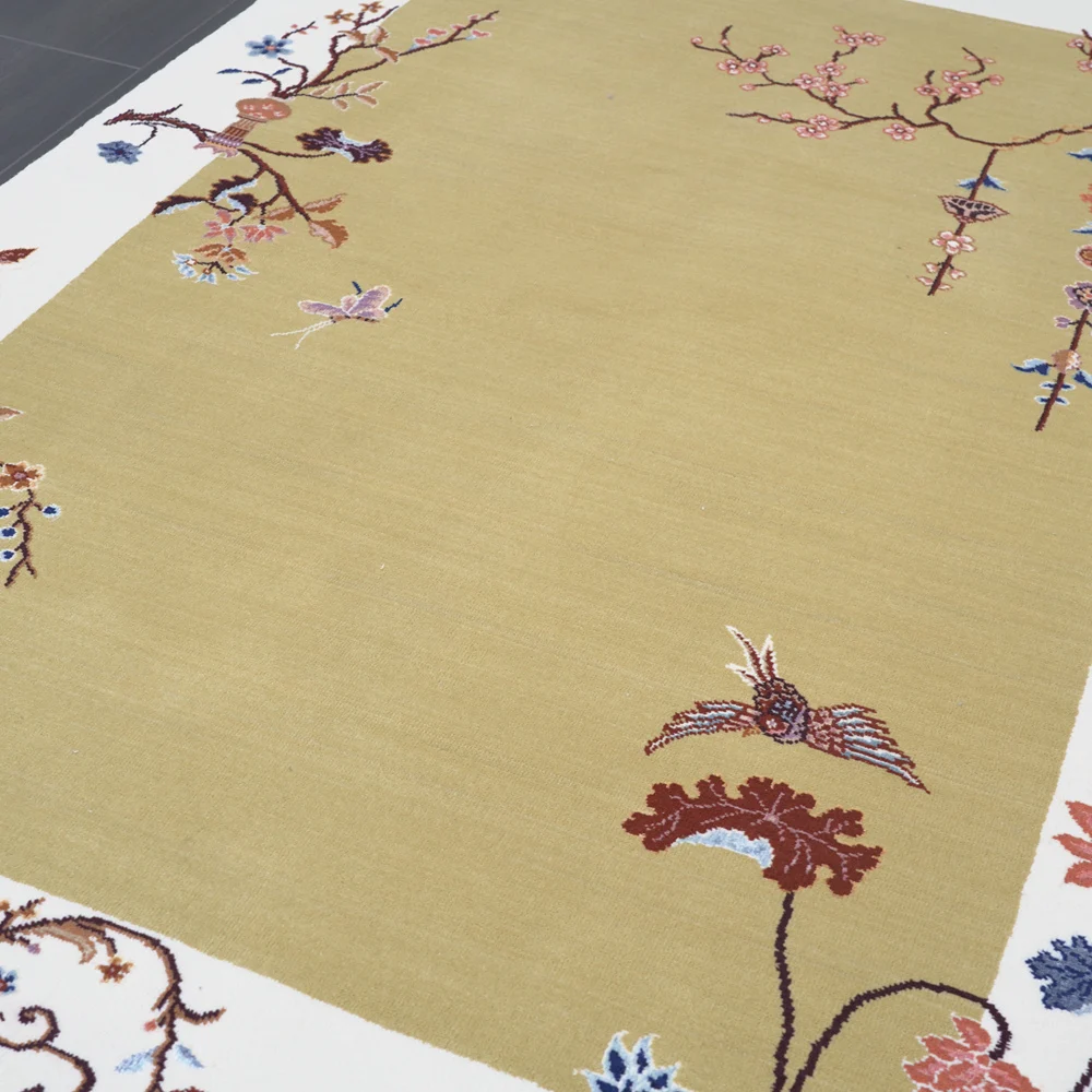 4 'x 6' зеленый шерстяной ковер ручной работы украшение китайского искусства