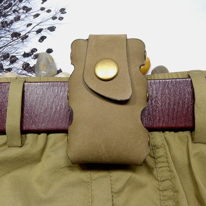 Blongk чехол для ключей с заклепками поясная сумка из натуральной кожи ручной