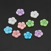 10pcs natural shell flower beads accessories women small loose beads for making diy jewerly necklce bracelet accessories 8x8mm