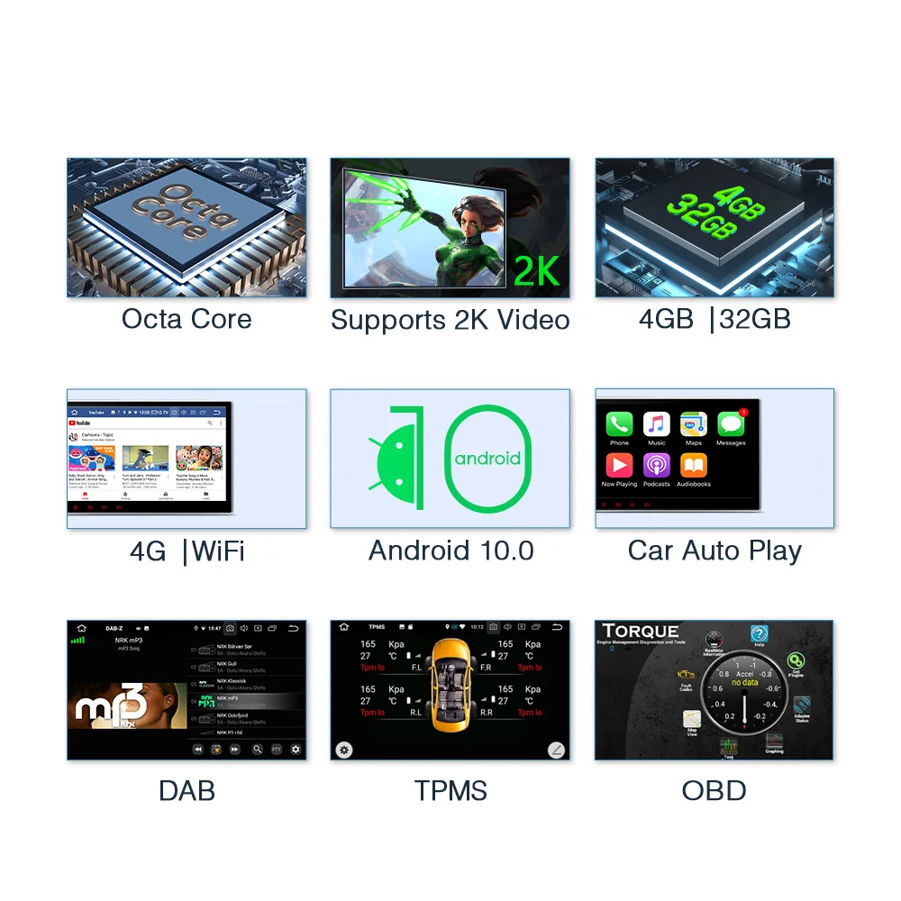XTRONS 2 Din 10 1 ''Android 0 Octa Core Universal Car DVD Радио стерео плеер GPS навигация OBD DAB DVR WIFI USB