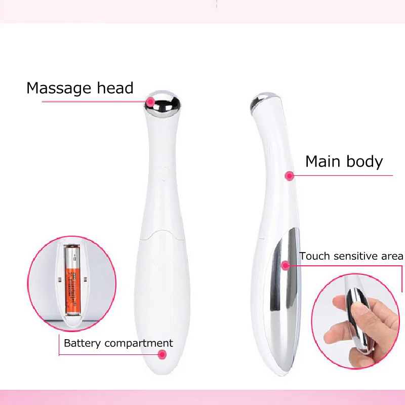 

2 Color Beauty Women Skin External Micro Current Anti Aging Fades Fine Lines Eye Massager Instrument