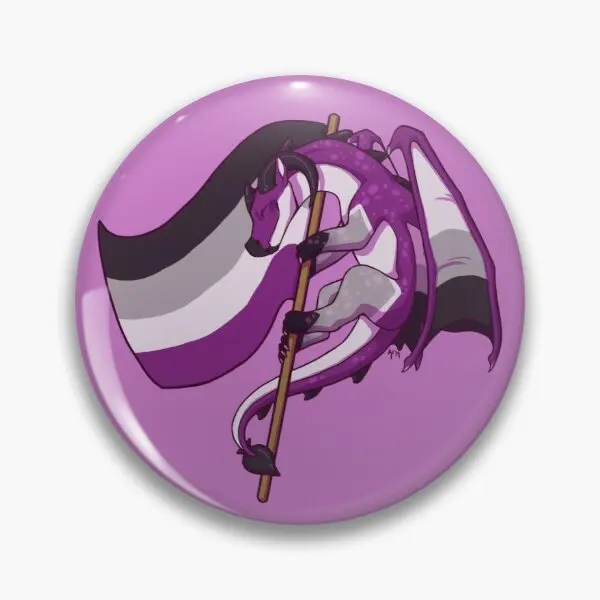 Асексуальный Флаг Гордости Дракон 3-е издание настраиваемая мягкая булавка на
