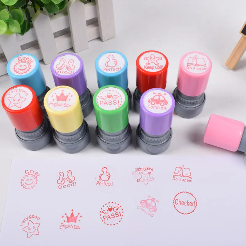1PC Self Inking Comment Stamp for Teachers Kids Decorative Stamps Scrapbook DIY Scrapbooking | Дом и сад