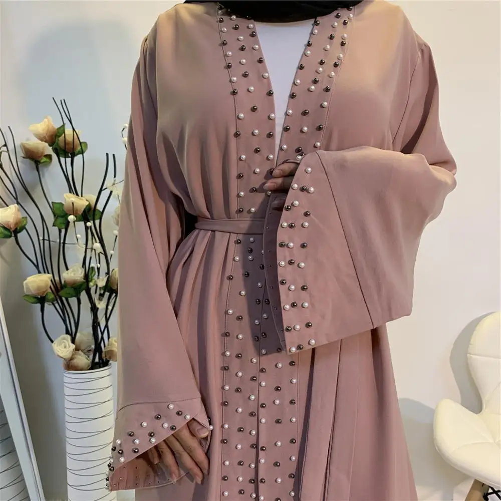 

Open Abaya Dubai Muslim Fashion Abayas for Women Hijab Dress Islamic Clothing Caftan Marocain Kaftan Kimono Ropa Musulmana Mujer