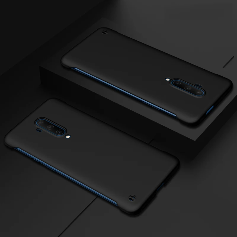 Black Frameless Case For Oneplus 7T Pro 7 Pro 6T Case Ultra-thin Matte PC Shockproof Back Cover For One plus 7 Oneplus 7Pro 7 Pro Case - Цвет: Black