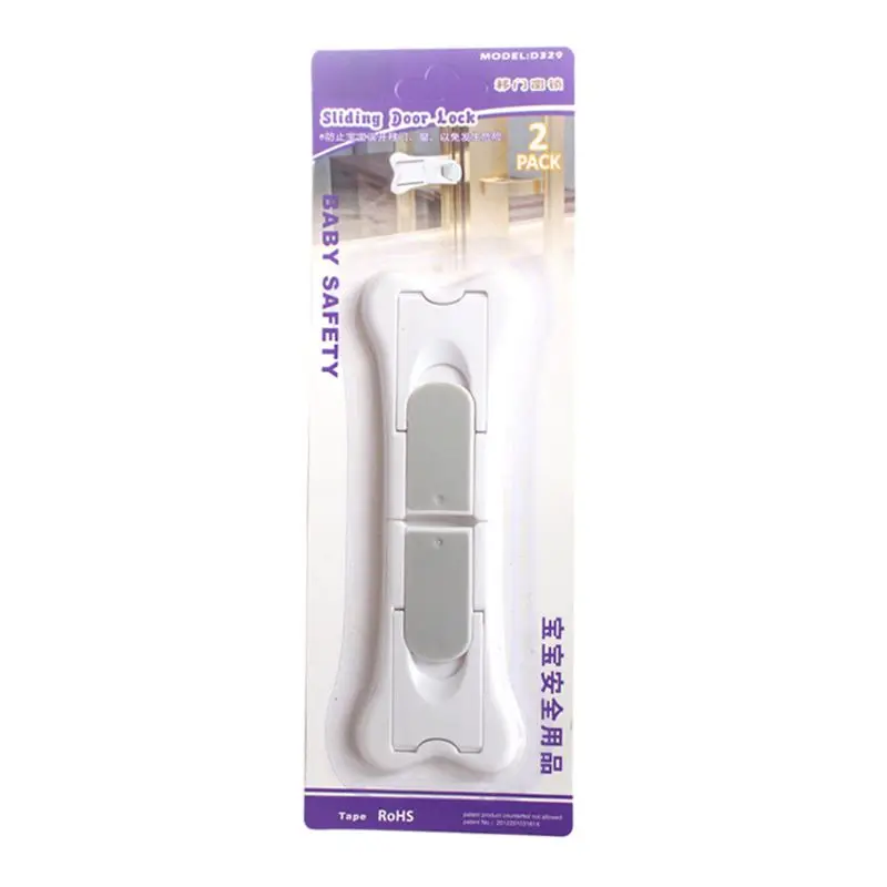 

J2FF 2Pcs Protecting Baby Safety Sliding Door Window Wardrobe Closet Lock Protection