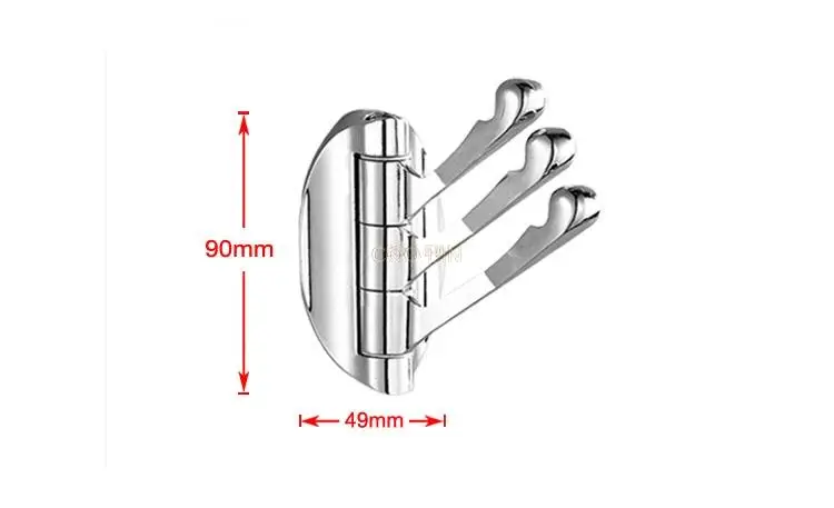 Цинковый сплав вращаются Крючки-вешалки три яруса настенный Ванная комната