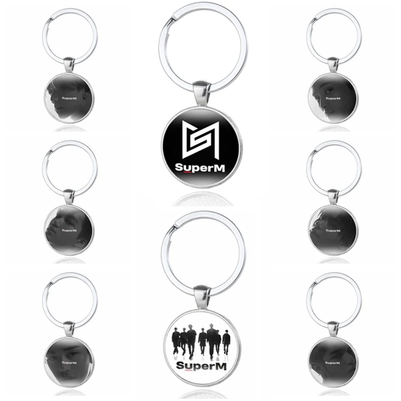 Kpop SuperM стеклянный кабошон брелок SHINee NCT 127 модные ювелирные изделия Поклонники