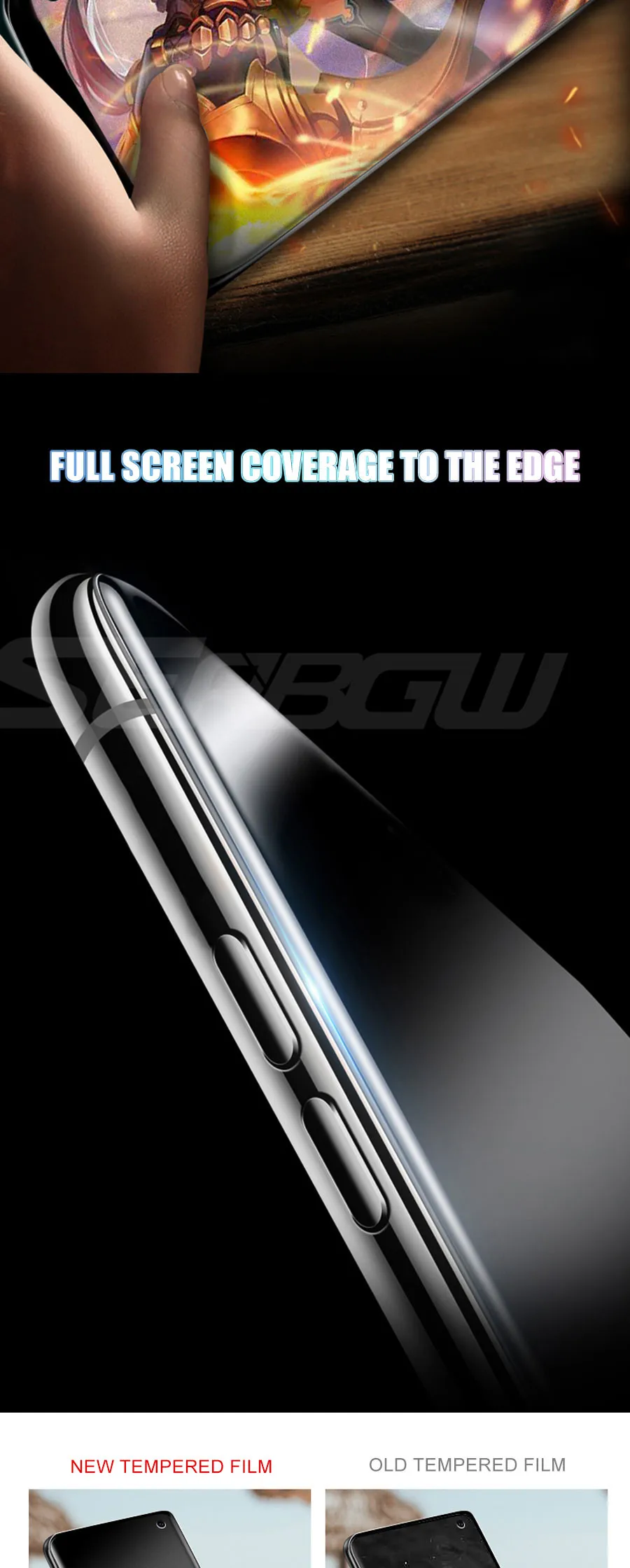 100D полное покрытие протектор экрана мягкая пленка на samsung Galaxy S10 S9 S8 Plus S10e S7 Edge A6 A8 защитная Пленка чехол