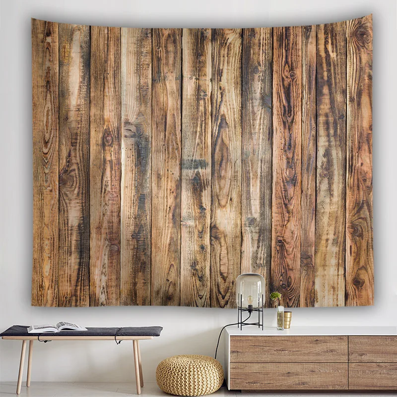 Деревянный узор кирпичный гобелен настенные гобелены цифровая печать фон Ткань