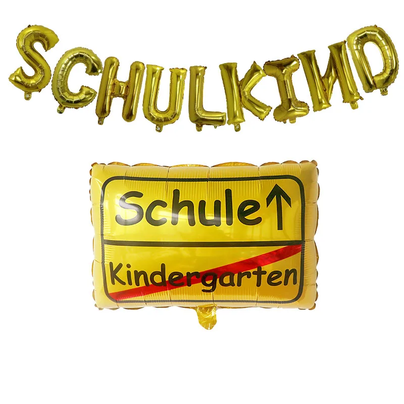 1 комплект 16-дюймовые золотые буквы школьный автобус школьные шары из фольги для