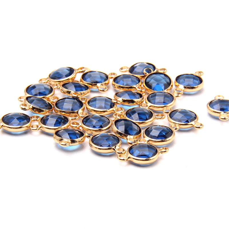 

10pcs Faceted Crystal Connectors Charm Oval Square Quartz Pendant Charms for Jewelry Making DIY Necklaces Bracelet Accessories