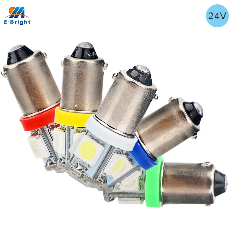 YM E Bright автомобильный светильник s Auto Led BA9S разъем 5050 5 SMD T4W T11 24V DC внутренний белый
