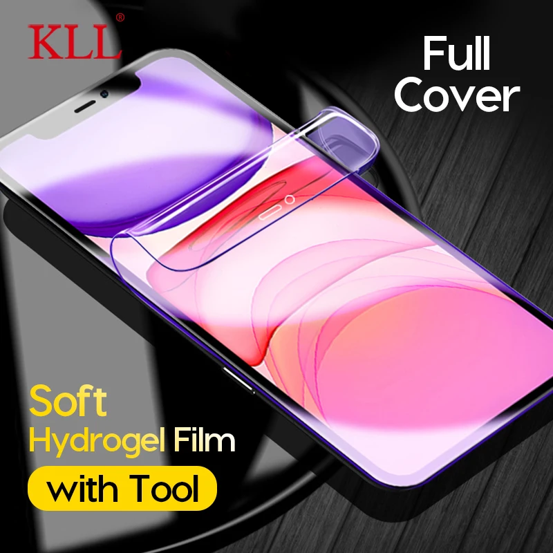 3D полное покрытие HD мягкая Гидрогелевая пленка для iPhone 11 Pro Max X XR XS MAX Защитная пленка для экрана для iPhone 6 6S 7 8 Plus с инструментом