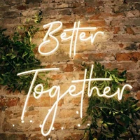 better together led flex wedding neon light party acrylic plexiglass neon sign light letter board party background decor