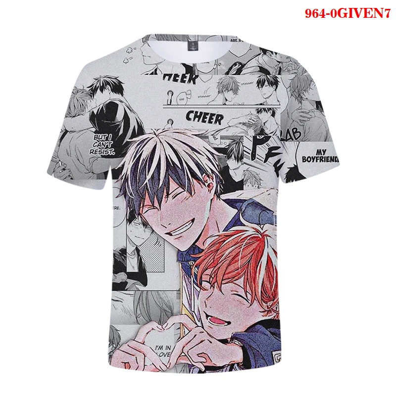 

GIVEN Anime Women Tees Tshirt Aesthetic Harajuku Funny Cartoon 3d Women T-shirts Ladies Tops Tee Shirt Boys Girls Tshirt Femme