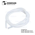 ZONESUN, длина 2 м, диаметр 7 мм, круглое соединение для труб, для фасовочной машины. Пластиковая труба для электрической фасовочной машины