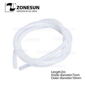 ZONESUN, длина 2 м, диаметр 7 мм, круглое соединение для труб, для фасовочной машины. Пластиковая труба для электрической фасовочной машины