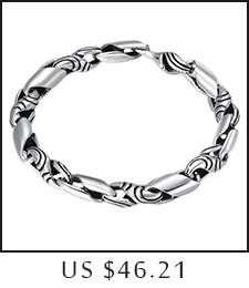 Genuine 925 Sterling Silver Jewelry Personality Six-Word Mantra Barrel Beads Silver Men Bracelet Retro Silver Jewelry
