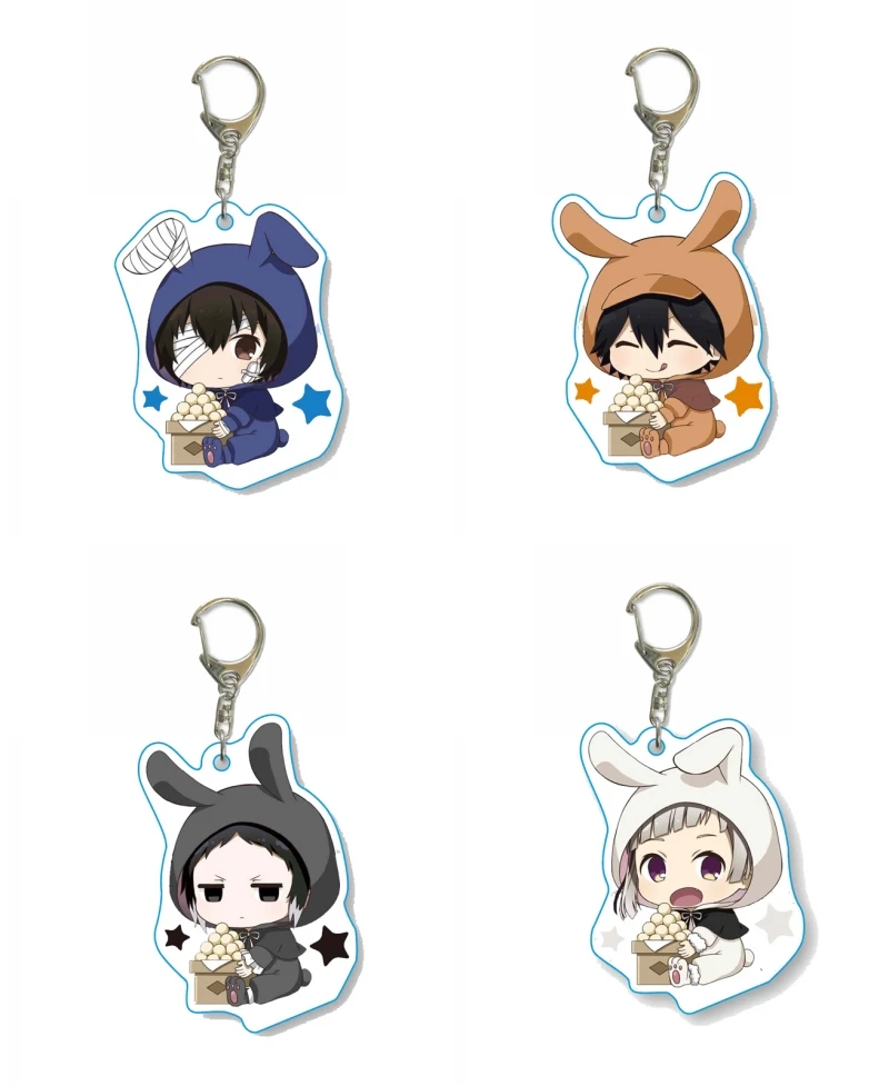 Японский Аниме Кулон накахара чуя брелок с принтом бродячих собак мультяшный